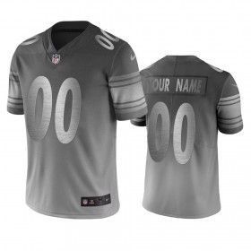 Camiseta Hombre NFL Pittsburgh Steelers Personalizar Silver Gris City Edition Vapor Limited